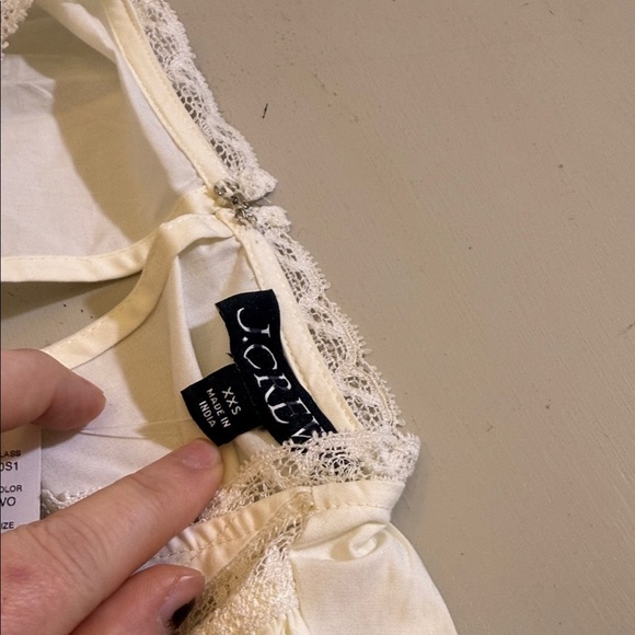 J. Crew Lace-trim pintuck dress Size XXS - Picture 6 of 11